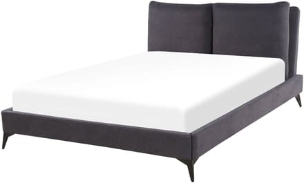MELLE - Tweepersoonsbed - Donkergrijs - 140 x 200 cm - Chenille