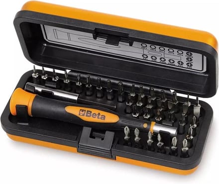 Beta Micro schroevendraaierset - 36-delig - Magnetische bithouder - Torx en Phillips bits - Compact en draagbaar