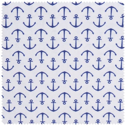Katoenen stof "Anker-Blauw"