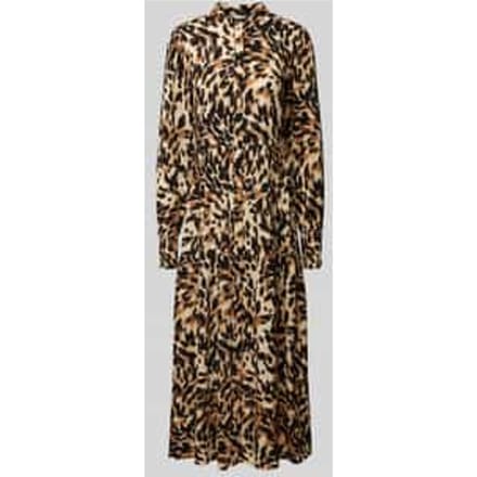 Midi-jurk met smokdetails, model 'ALIRA'