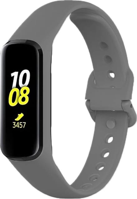 Strap-it Activity tracker bandje - Siliconen bandje geschikt voor Samsung Galaxy Fit 2 - donkergrijs
