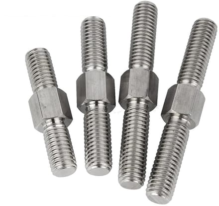 Dubbele Eindbouten - Schroef Staaf - Metaalbewerking - Roestvrij Staal - M16 140mm - Zilver