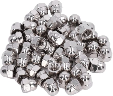 Dailygoods- Moer Assortiment Kit - 50 Stuks - RVS Hex Dome Cap - M3/M4/M5/M6/M8/M10/M12 - Hoogwaardige Kwaliteit - Efficiënt Werken - Doppen