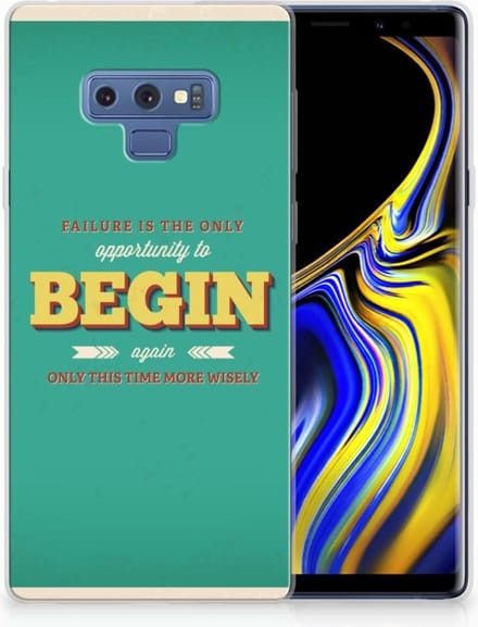 Samsung Galaxy Note 9 Siliconen hoesje met naam Quote Begin