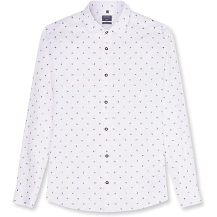OLYMP Casual Overhemd, Regular Fit, Kent, Wit