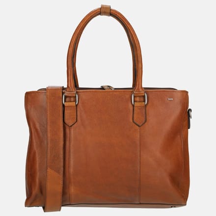 Berba | Lucca | Laptoptas 15.6 inch | Werktas | Dames | Cognac | Leer
