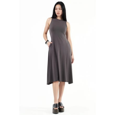 Mouwloze Midi-jurk met Zakken