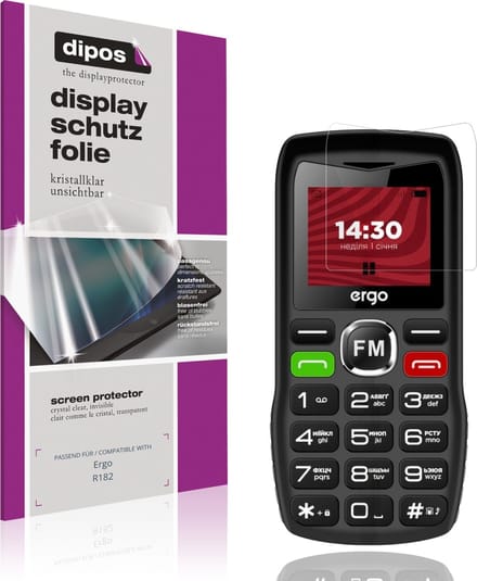 dipos – 4x Beschermfolie geschikt voor Ergo R182 | Krasbestendige & heldere Screenprotector Ultra-Thin