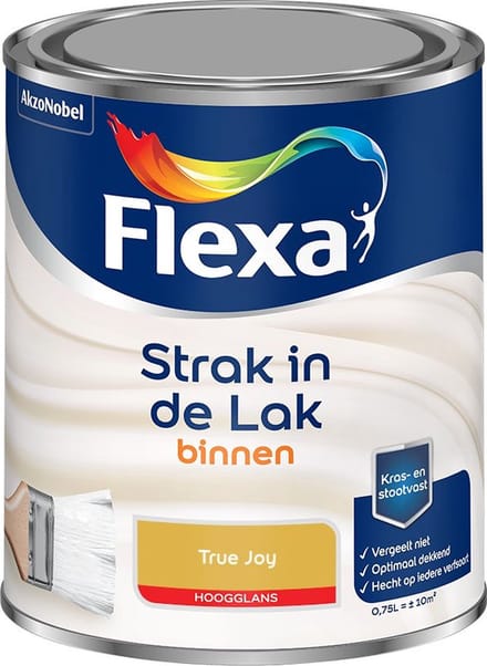 Flexa - Strak In De Lak Binnenlak Hoogglans - True Joy - Mengverf - 750 Ml