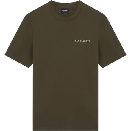 Lyle & Scott geborduurd logo Wilton groen T-shirt