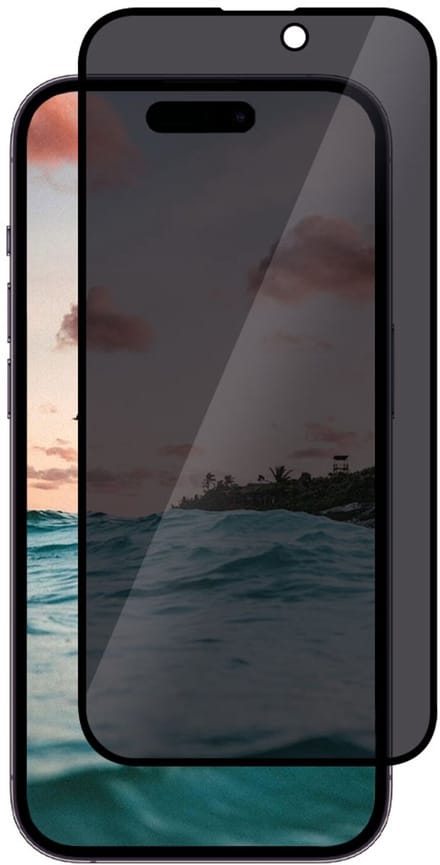Casecentive Privacy Glass Screenprotector 3D full cover iPhone 15 Pro Max