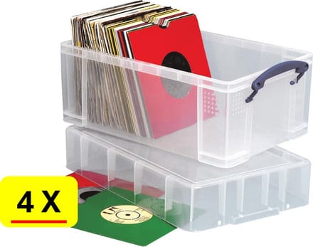 Really Useful Box - 9 Liter - XL - Transparant - 4 stuks