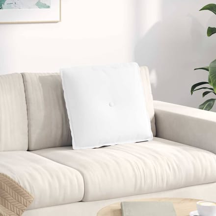 vidaXL - Rugkussen - Wit - 200 - x - 19 - x - 50 - cm - Stof