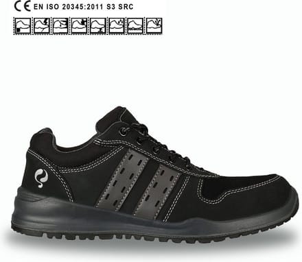 Quick werkschoenen S3 SRC Sport zwart laag