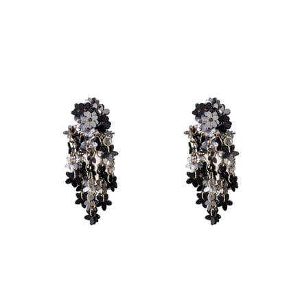 Go Dutch Label Oorknoppen Flowery Flow Zwart