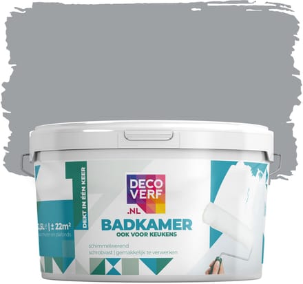 Decoverf badkamerverf 2.5L warmgrijs