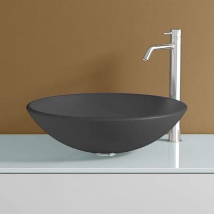 progettobagno Atollo Ø 43 glass countertop washbasin MBLVATO43AT