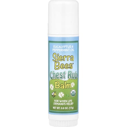 Borstzalf Balsem Stick, Eucalyptus & Pepermunt, 17G(0.6Oz) white