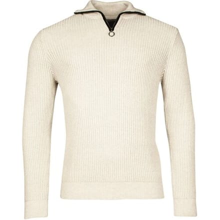 Baileys Trui Uni Color Half Zip Allover Structure Knit Kitt / male