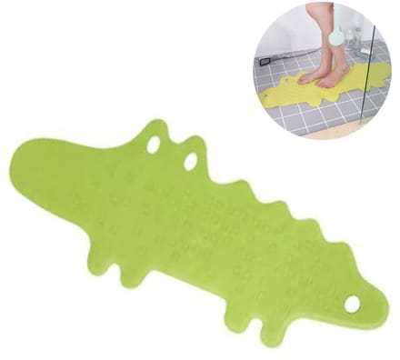Cuhostki 1 Stuks - Antislipmat Badkamer Krokodil - Groen - 95×34.5Cm -Tpr - Antislip Zuignappen