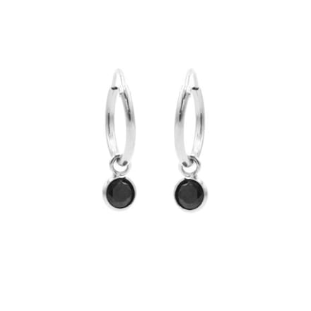 Karma Symbols oorbel zirconia dot Zilver-M2168B