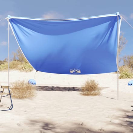 vidaXL - Strandluifel - met - zandankers - 304x300 - cm - blauw