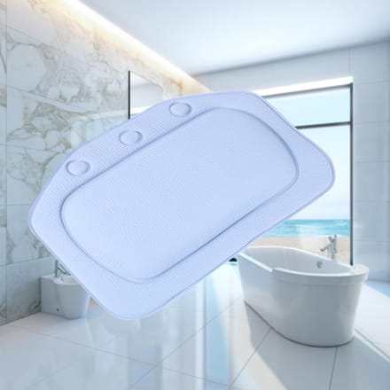 Badkamerkussen Badkuip Hoofdsteun Schuimontwerp Spa Nekkussen Met Zuignap white