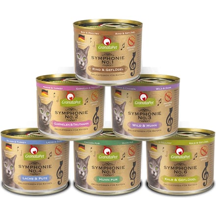 6x200g GranataPet Symphonie (6 soorten) Kattenvoer