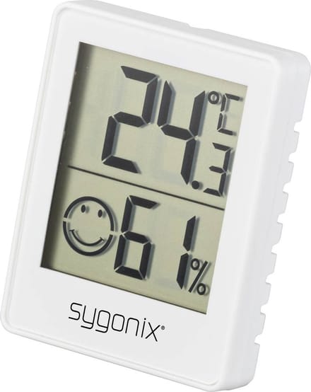 Sygonix SY-5267052 Thermo- en hygrometer Wit