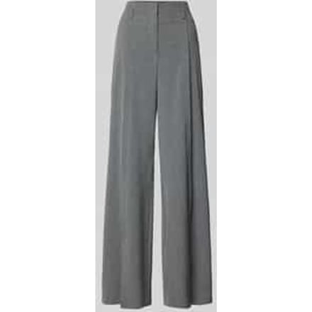 Wide leg bandplooibroek met riemlussen, model 'DEVI'