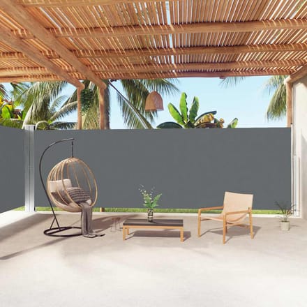 vidaXL - Windscherm - uittrekbaar - 200x1000 - cm - antracietkleurig