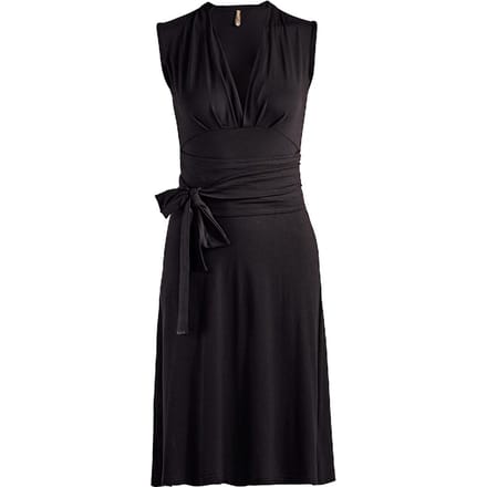 Mouwloze Empire Line-jurk in Zwart