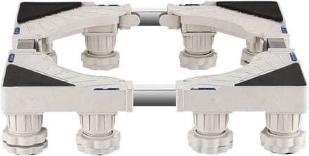 Wasmachine Onderstel - Apparaatvoet Droger - Stabiliseren Apparaten - Verstelbare Lengte - 40-64 cm - Wit