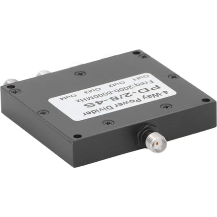 SMA Microstrip Power Splitter Combiner 2?8GHz Roestvrij Staal 4-weg SMA Vermogensverdeler