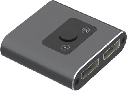 Maxtrack CS38L 2 poorten DisplayPort-switch Grijs