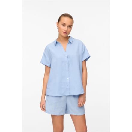 VERO MODA - VMMELANEY QUEENY SS SHIRT WVN - Dames - Blouses