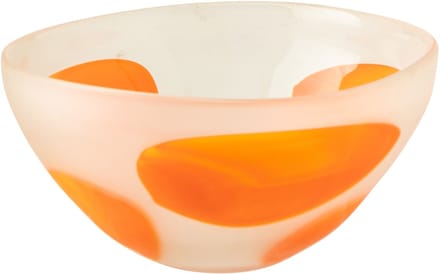 J-Line schaal Stippen - glas - oranje