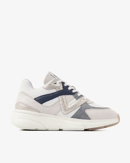 VIA VAI Vic Kyro Sneakers Dames - Leer,Su�de - Blauw