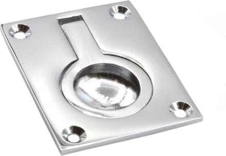 Luikring Chroom - 63x50mm - Rechthoekig