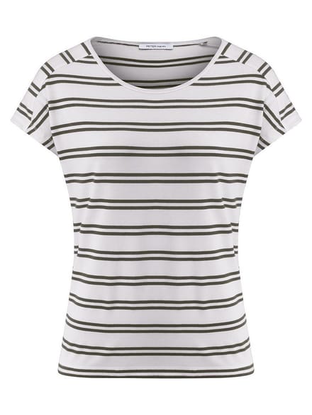 Shirt ronde hals Van Peter Hahn wit