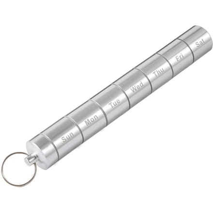 7 Dagen Wekelijkse Pillendoos Houder Wekelijkse Opbergorganizer Container Aluminiumlegering Tablet Dispenser white