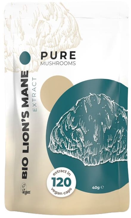 Pure Mushrooms - Lion's Mane Paddenstoelen Extract Capsules Bio - 120 capsules