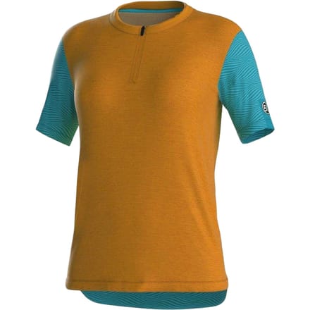 Bicycle Line Fietsshirt met kleurblokken voor dames (Mosterd)
