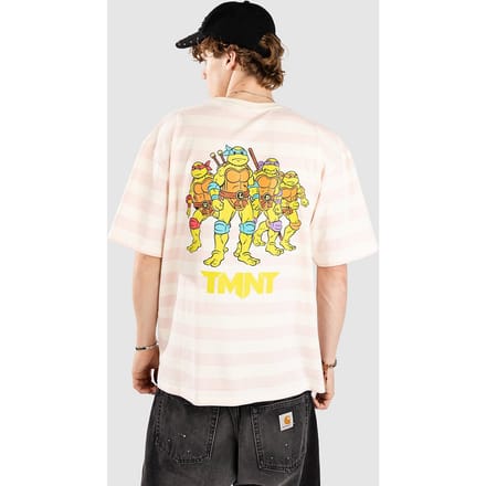 Redefined Rebel CCTurtles Stripe Oversized Fit T-Shirt roze
