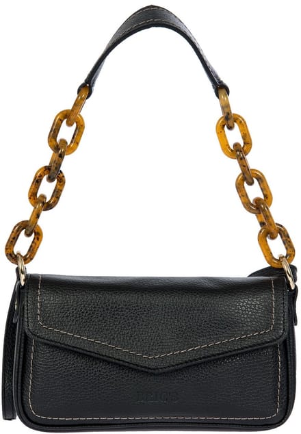 BRIC'S Leren Schoudertas Gondola Shoulderbag Black Zwart