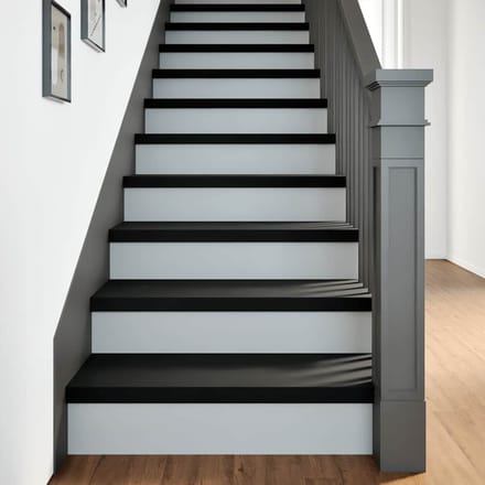 vidaXL - Traptreden - 4 - st - 80x25x2 - cm - massief - eikenhout - bruin-zwart