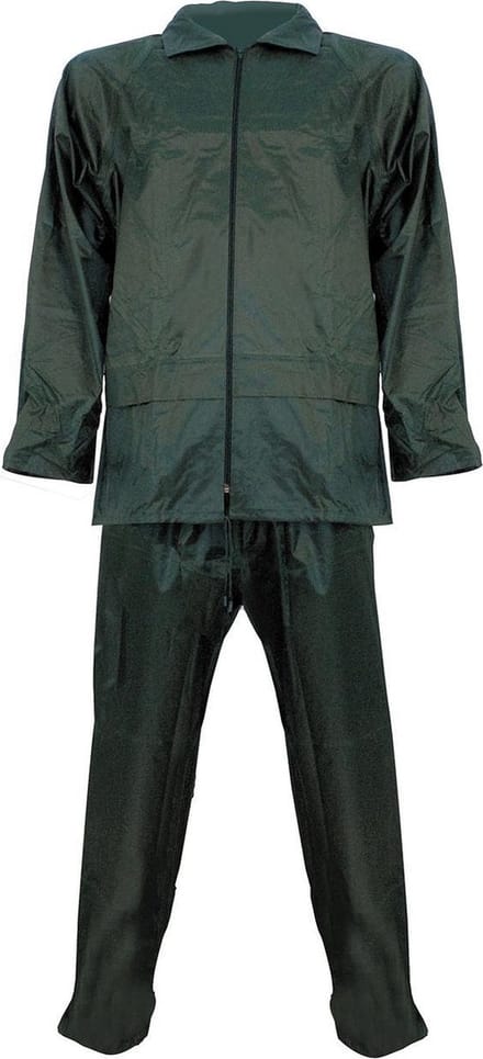 Regenpak - Dames & Heren - Maat XL - Wind / Waterdicht & Ademend - Met capuchon - Groen