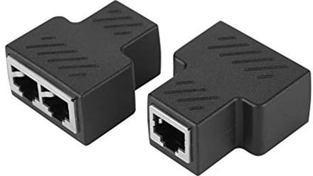 RJ45 Splitter Adapter - 2 STUKS Dual Socket Poort Splitter voor Ethernet Netwerk