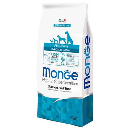 Monge Superpremium All Breeds Hypoallergenic Zalm & Tonijn - 12 kg