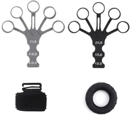 Siliconen Vingertrainer met Instelbare Weerstand - 2 Stuks Grip Trainer voor Krachttraining en Herstel